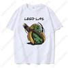 Vtipná anime kreslená trička Lego-las s potiskem Humorný styl Letní móda Tričko s krátkým rukávem Y2k Streetwear Bavlněné tričko Camisetas