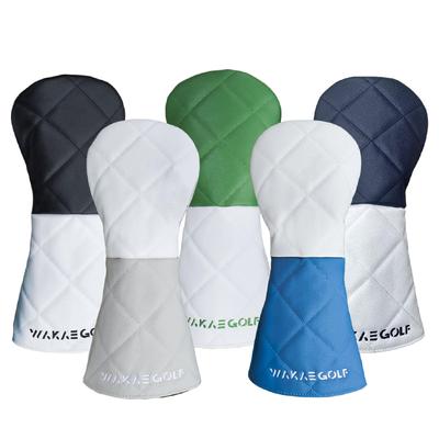 Golf Head Cover for Driver 440cc 460cc Wood Cover Utility DR FW UT Golf Cover Waterproof Wakae Diamond X Gray (White UT)