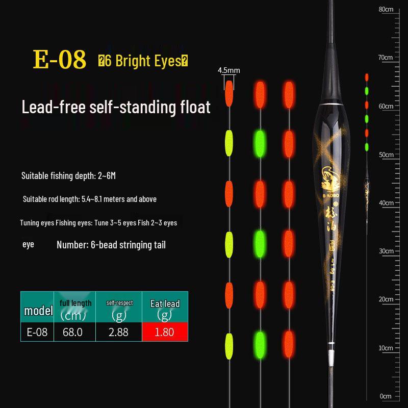 Lead-Free Luminous Dual-Use Electronic Fishing Float for Day/Night - Ideal for Carp and Crucian Carp Fishing