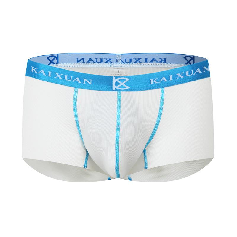 Men's Spring and Summer Sexy Color Patchwork Slim Breathable Low-waist Boxer Briefs