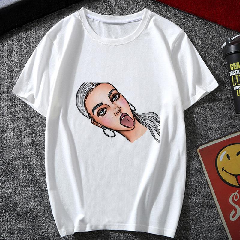 Women S Clothing T Shirts Camiseta Mujer Vintage Casual Harajuku Sexy Lady Coffee Girl Print