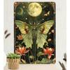 Verzauberter Mondfalter Metall Art Nouveau Schild Böhmische Gartendekoration