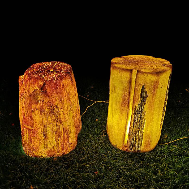 

Solar-Powered Outdoor Waterproof Tree Stump Garden Light