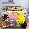 The Barbapapa Family  Pattern Bedding Quilt Set  Home Decoration  Gift (1 * duvet cover + 2 * pillowcase  without core)