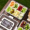 Salatbehälter: 8-Fächer-Gewürz- und Aufbewahrungsbox für Kühlschrank oder Picknick, Obstportionierer, Handlich und Dicht.