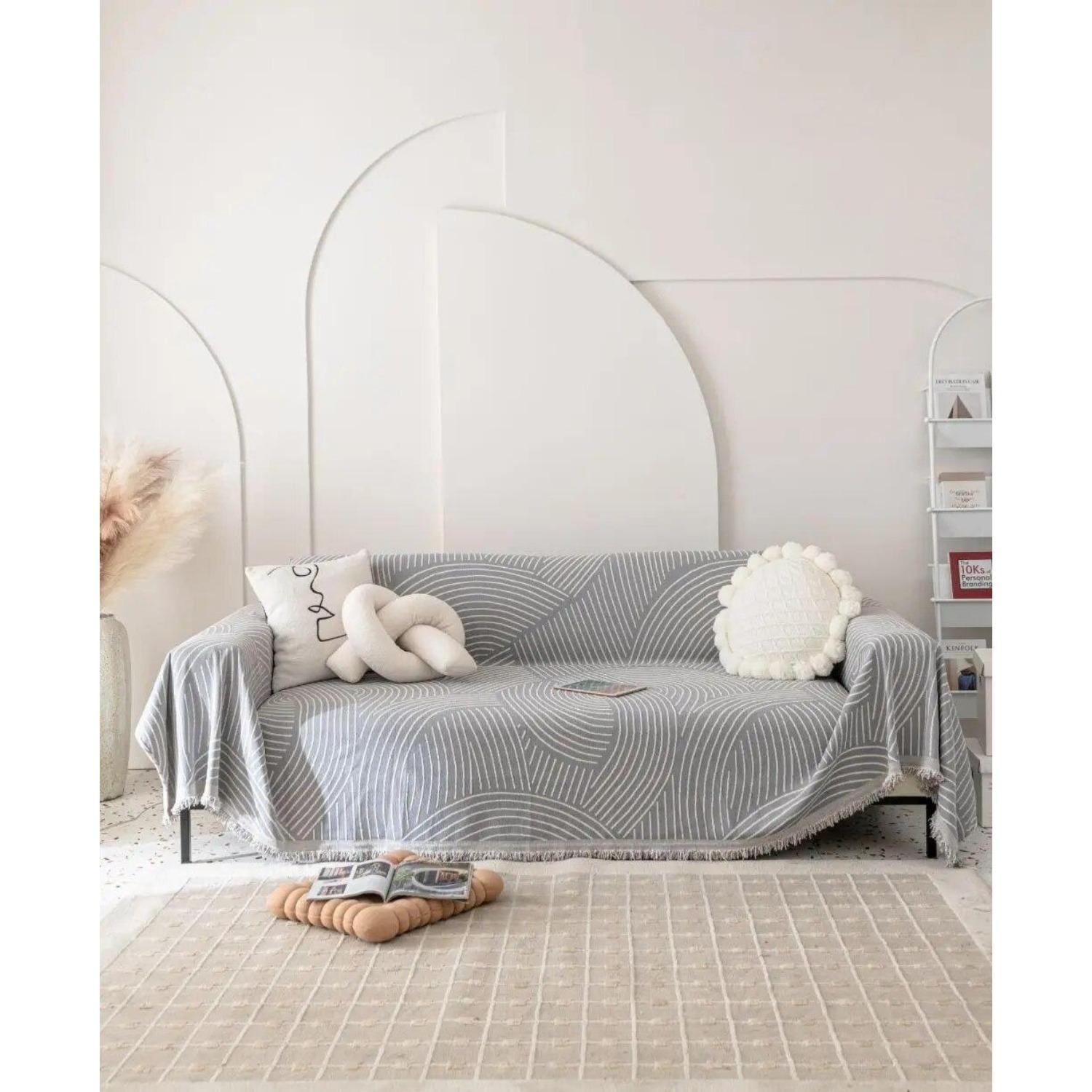 

Мягкие одеяла для дивана в скандинавском стиле, большое одеяло для кемпинга, пикника, отдыха, отдыха, пляжное полотенце, белый дорожный ковер, коврик для дивана 180x130cm