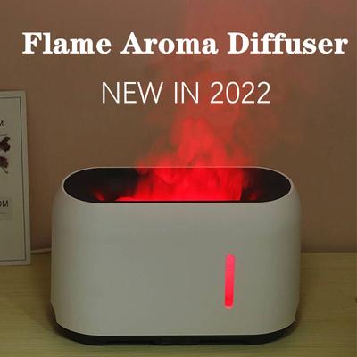 8 Colors Remote Control Flame Effect Air Humidifier  Electric Aromatherapy Diffuser Simulation Fire 200ml Flame Humidifier