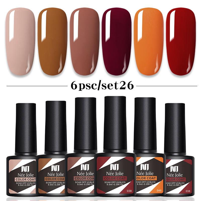 6-Color Nail Polish Glue Set, Popular Color Nail Glue, Phototherapy Nail Polish Glue Can Be Matched Arbitrarily.