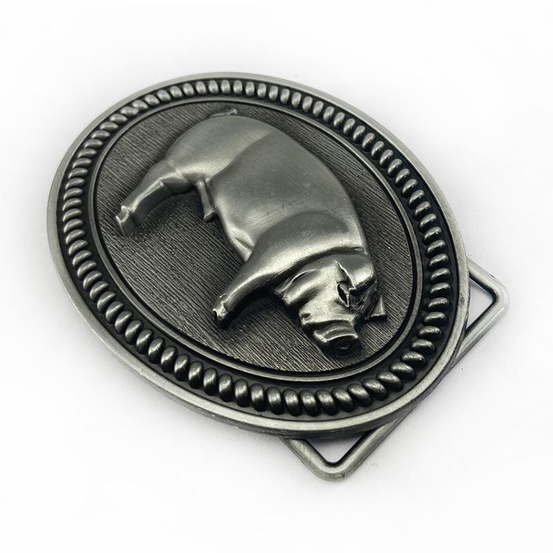 Personalized Retro Denim Pigskin Belt Buckle - European American Hip Hop Fashion