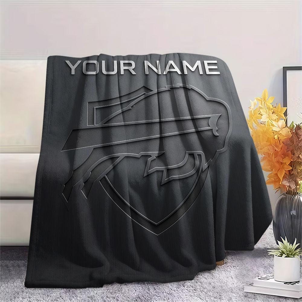 Custom Name,Buffalo Sabres Printed Flannel Blanket, soft throw for bedroom sofa, washable, Christmas present, great gift.