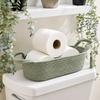 Woven Desktop Organizer Handheld Toy Storage Basket Toilet Paper Holder  Home Bathroom Accessories