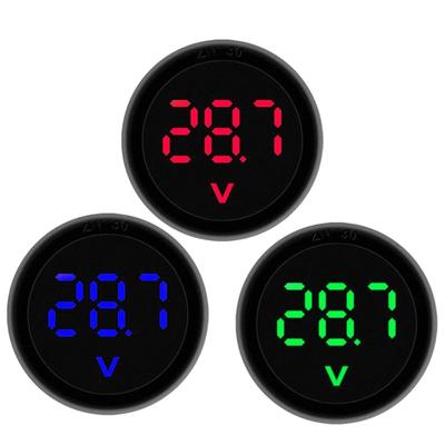 Voltage Gauge LED Digital, Car Motorcycle RV Voltage Gauge, Waterproof Voltmeter, Car