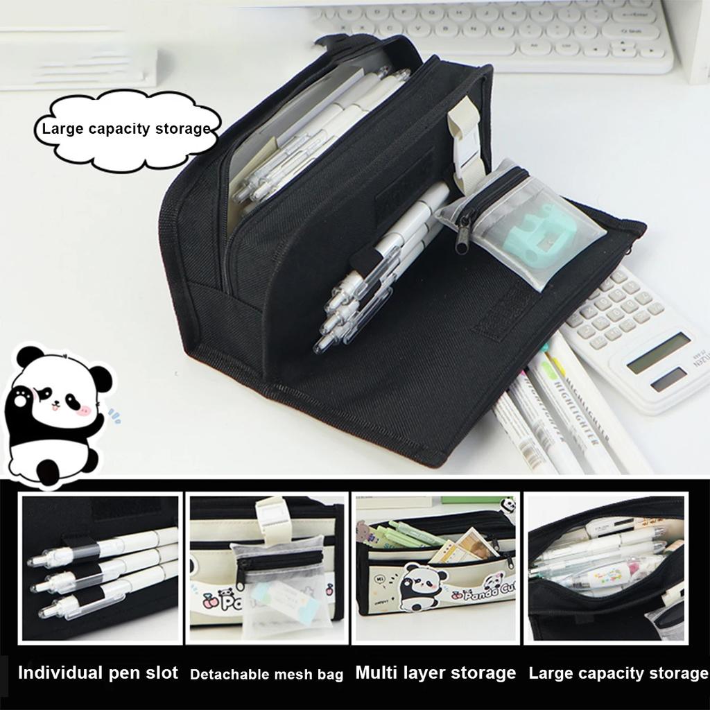 Cute Panda Pencil Case Estuches Escolares Pencil Bags Piornik School Supplies Large Capacity Trousse Pencil Pouch