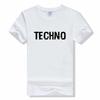 Funny T shirt Tops Techno T-Shirt Sexy Techno Hub 2 Letter Print Cotton Sleeve Humor Style tshirt Techno short sleeve tshirt