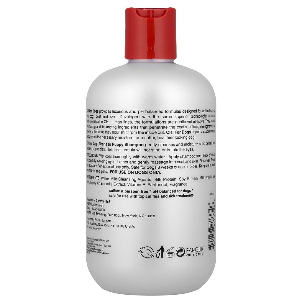 CHI for Dogs, Tearless Puppy Shampoo, 473ml (16fl Oz)