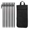4/8Pcs Tent Stakes Forged Steel Tent Pegs Heavy Duty Beach Tent Pegs with Storage Bag Camping Tent Spikes for Camping Picnic
