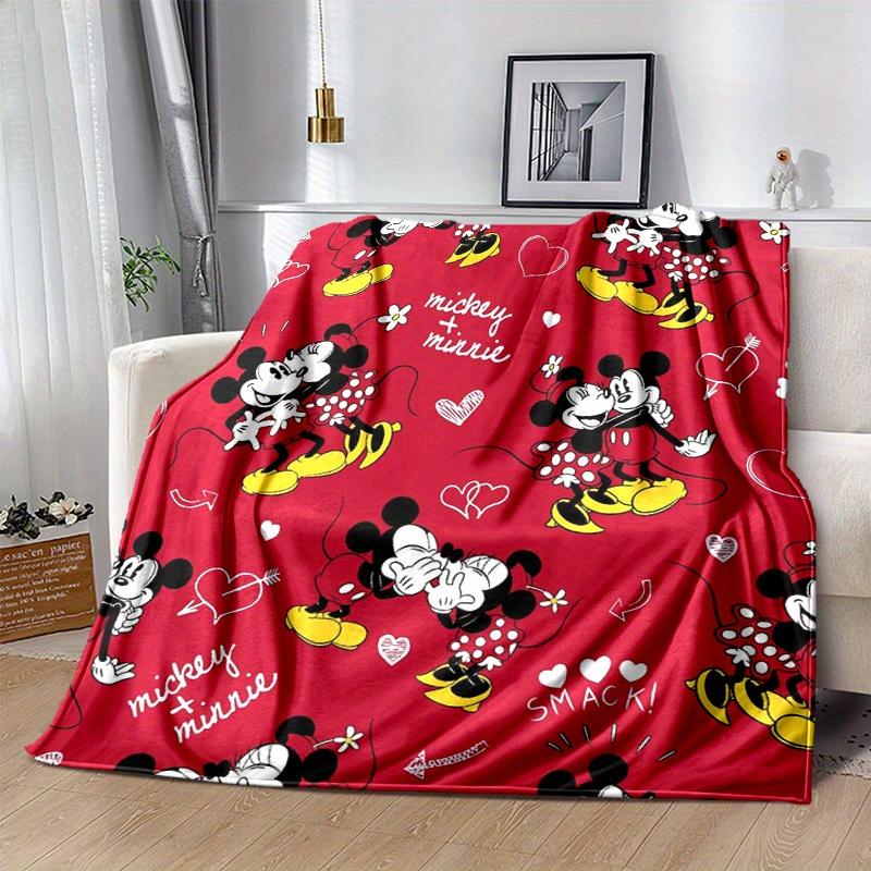 1pc. Mickey Minnie Mouse Love Heart Print Blanket - Perfect for Home, Office, Outdoor Use, Gift Idea, Suitable for All Seasonsz0417247