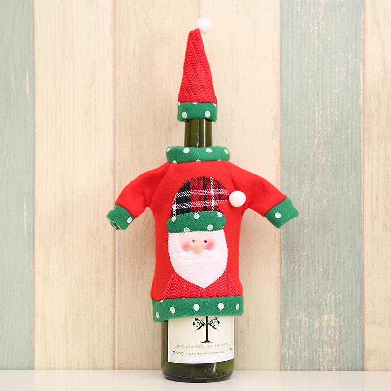1PC Year Xmas Gift Home Decor Christmas Decoration Santa Claus Wine Bottle Cover Bags