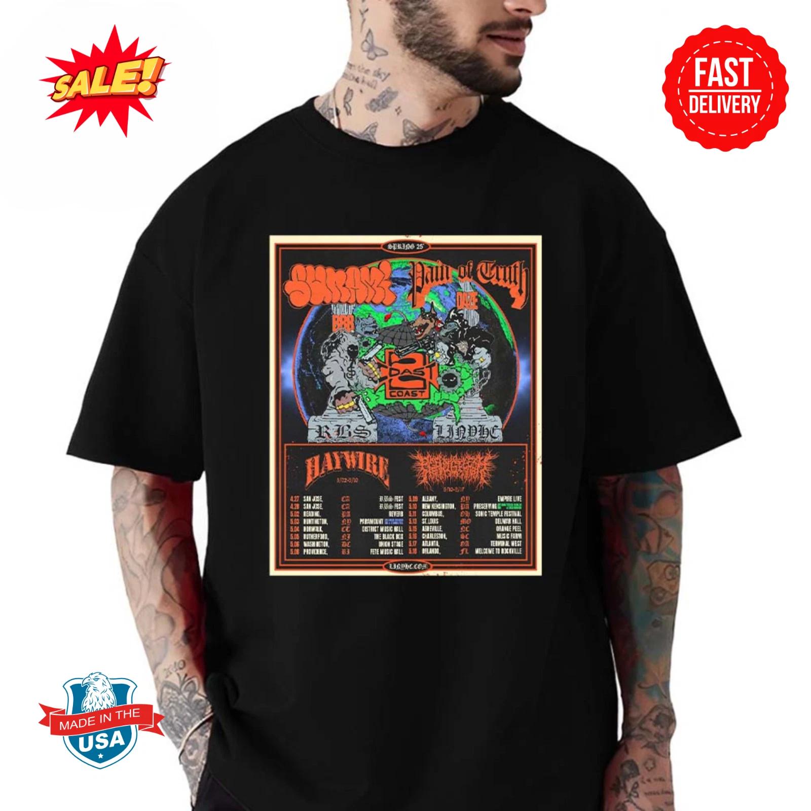 Pain of Truth And SUNAMI Spring Tour 2025 Dates List T-Shirt XXXL