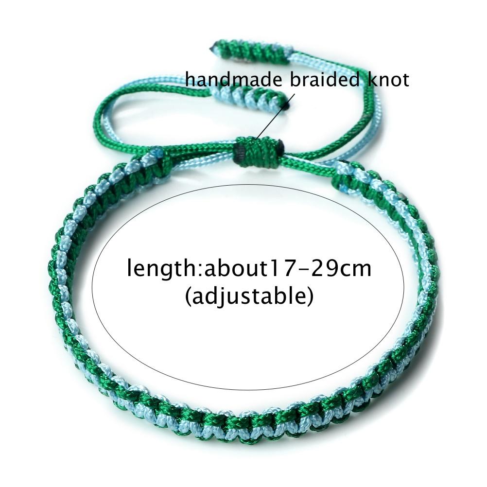 Multicolor Handmade Woven Nylon Rope Bracelet Mixed Color Knitted Chain Bangles For Men Women Adjustable Friendship Yoga Jewelry