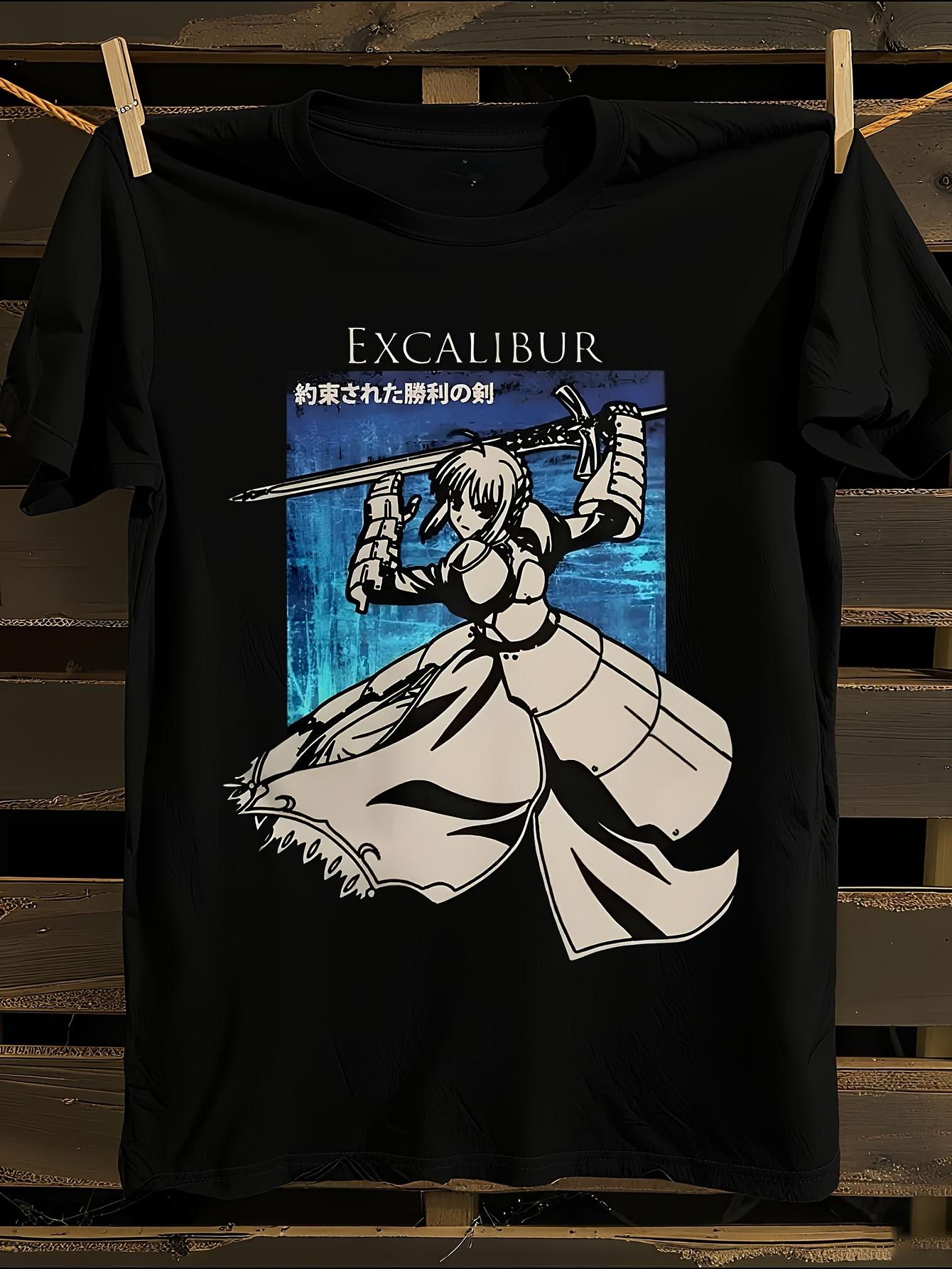 Fate Grand Order Saber Excalibur Anime T-shirt XXXXL