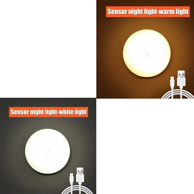 Sensor LED Night Light USB Rechargeable Night Lamp For Kitchen Cabinet Wardrobe Lamp Staircase Wireless Closet Light