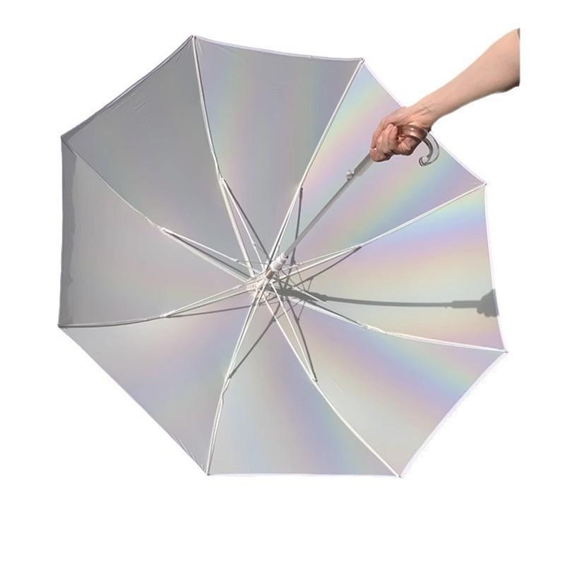 Style Korean Trendy Aurora Series Umbrella For Women Handle Long