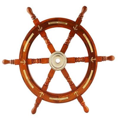 Wood Ship Wheel Wall and Pirate Décor Pirate Rustic Captain  Nautical Style Captain Boat Wheel