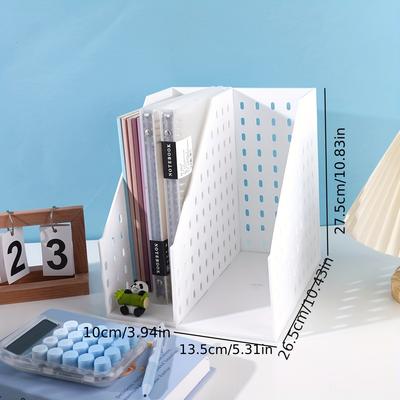 Pegboard Design Desktop File Storage Rack DIY Stable Perforated Board Storage Box with Pegboard Organizer File Organizer Holder