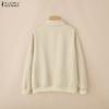 ZANZEA Women Loose Casual Long Sleeve Pullover Sweatshirts