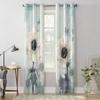 Vintage Flower Butterfly Modern Window Curtains for Living Room Bedroom Curtain Kitchen Treatment Blinds Drapes