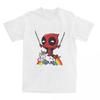 Awesome Deadpool On A Unicorn T-Shirt Men Women's Crewneck Cotton T Shirts Harajuku Short Sleeve Tee Vintage Streetwear Clothes