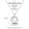 925 Sterling Silver Luminous Firefly Heart Shaped Zircon Pendant Necklace For Women Fashion Anniversary Birthday Jewelry Gifts