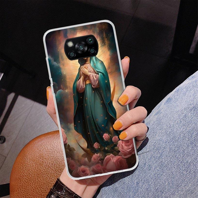 Virgin De Guadalupe Virgen Mary Phone Case For Xiaomi Poco X7 X6 X5 Pro F7 Ultra Redmi 15C 15 13C 13 12C 12 10 10A 10C 9 9A 9C 9