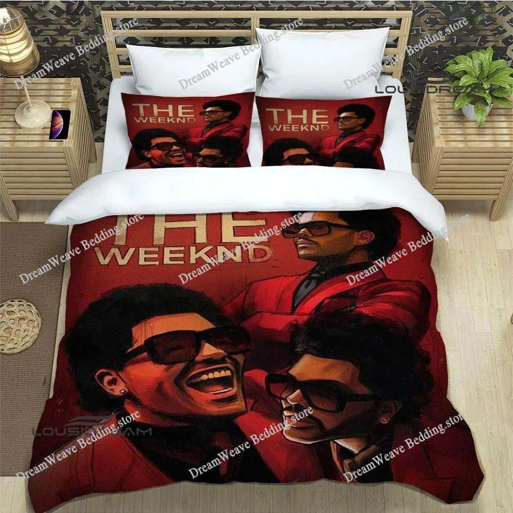 3D Print Singer The Weeknd Bedding Set Duvet Cover Bed Set Quilt Cover Pillowcase Comforter King Queen Size Boys Adult963963