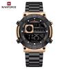 NAVIFORCE NF9241S 9241 LED Electronic Digital Men Watches Stainless Steel Clock Waterproof Wristwatch for Man Relogio Masculino