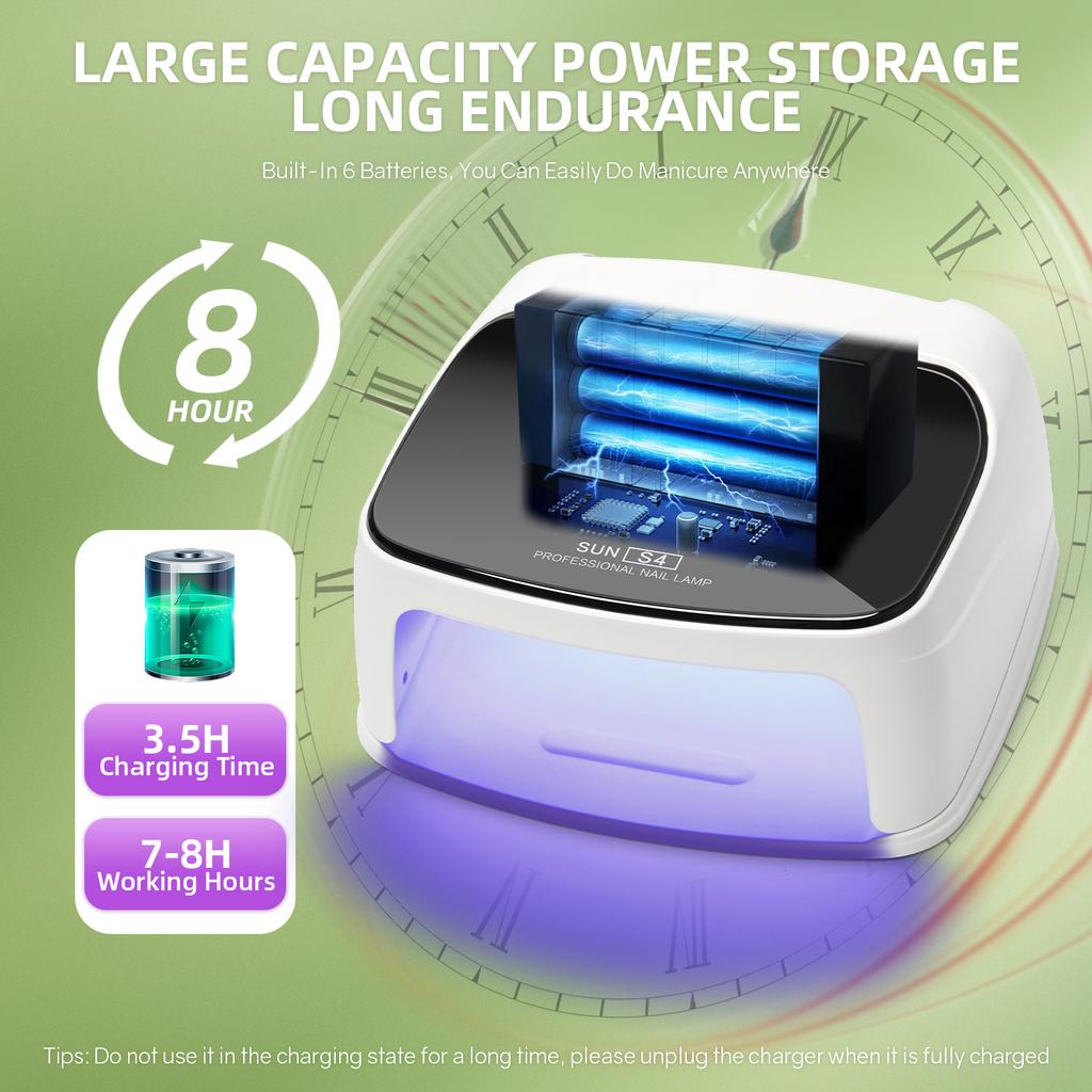 288W 66LEDs UV Nail Dryer Lamp Machine for Drying Nails Gel Polish Professional Curing Manicure Lamp 4 Timer LCD Display Tools