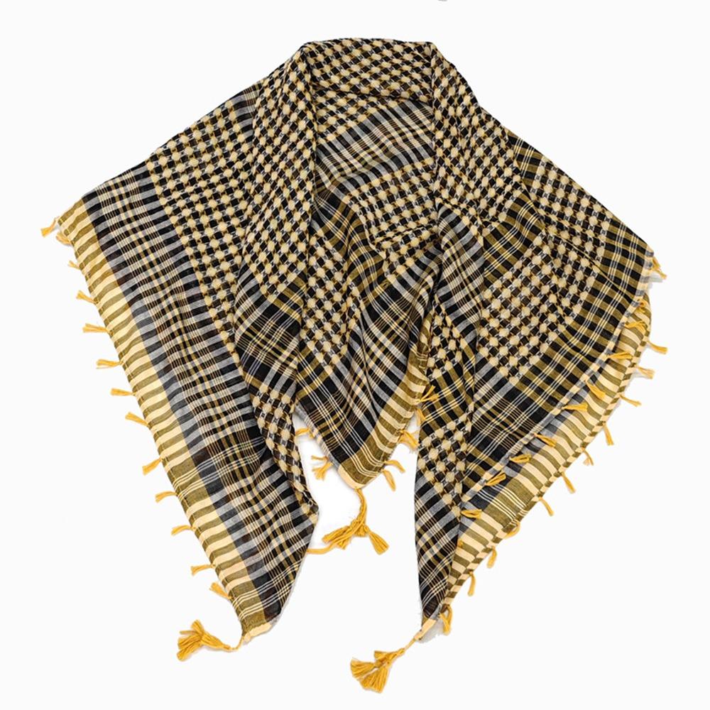 with Tassel Head Neck Scarf Costume Desert Scarf Arabic Scarf Arab Shemagh Headscarf for Men Women