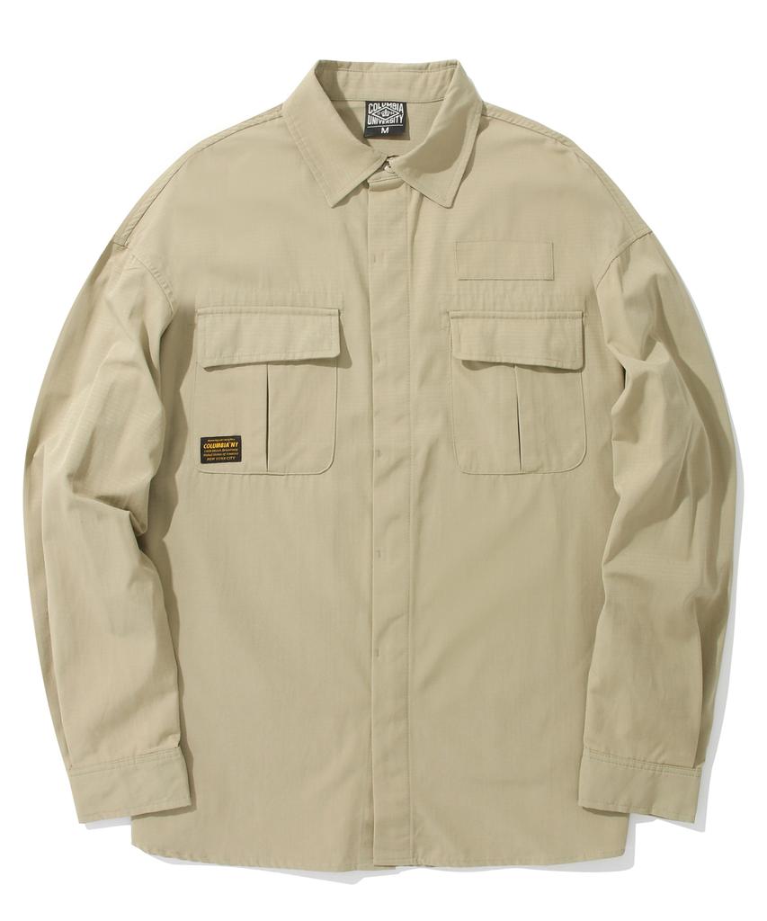 COLUMBIA UNIVERSITY M-Label Pocket Uniform L/S Shirts Heritage Beige