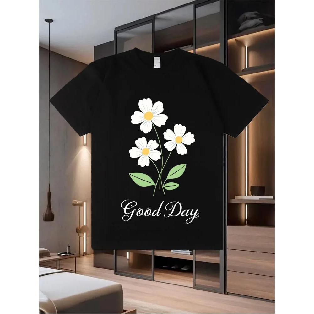 New Printed Short-Sleeve T-Shirt for Trendy Men in Summer a Street-Style Versatile Casual Top