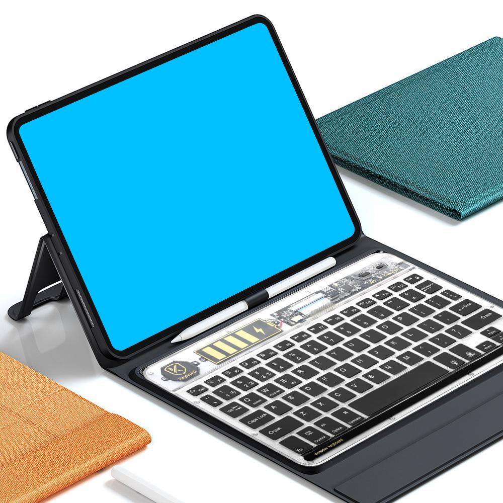 Ultra-Slim Rechargeable Bluetooth Keyboard Multi-Device Stable Connection for iPad iPhone Mac Android Windows-Wireless Keyboard