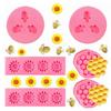 Sunflower Silicone Mold Set: 3 Bees 4-Cavity for DIY Chocolate Cake & Decoration.