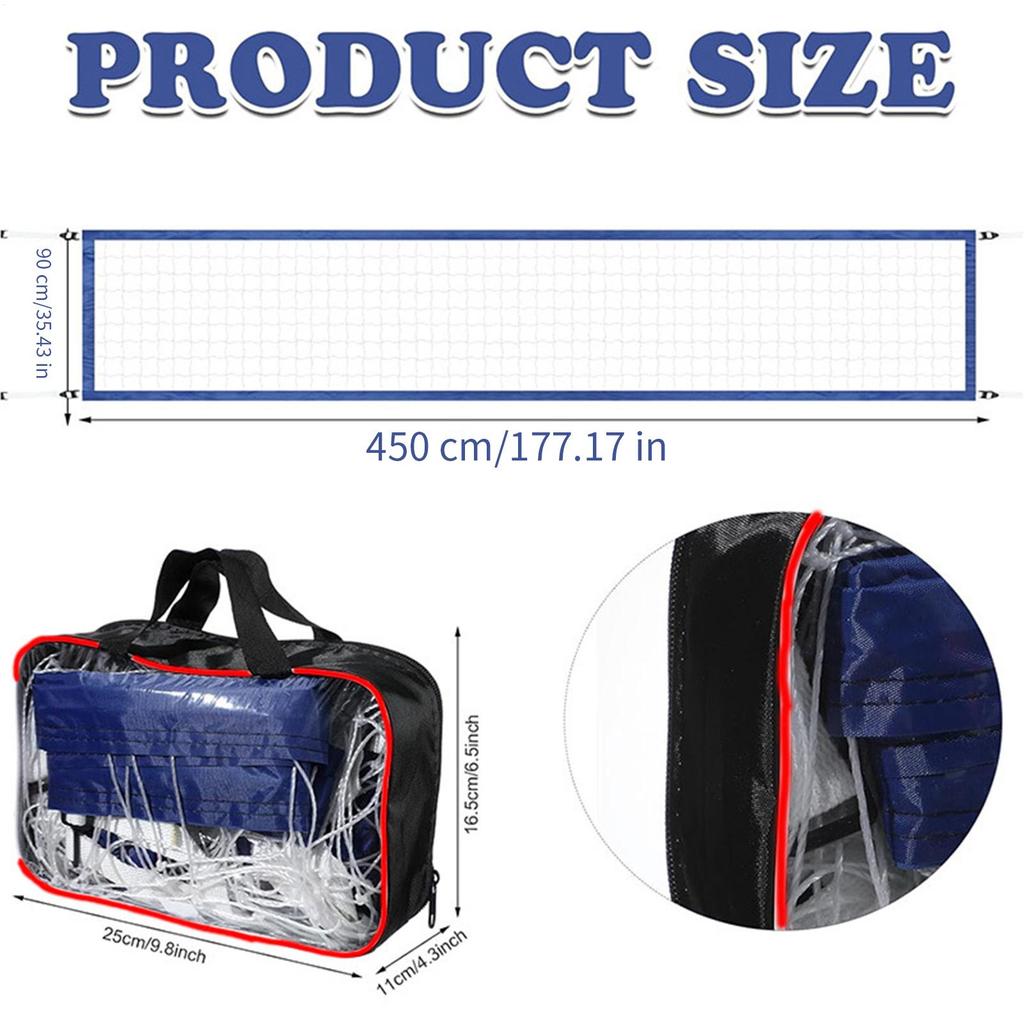 Swimming Pool Volleyball Net Portable Water Volleyball Game Toy Adjustable Sport Equipment for Tennis Beach Party Family Kids