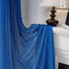 Fabric Daddy Blackout Crochet Curtains - Soundproof, Magic Tape for Bedroom, Kitchen & Living Room Bay Windows