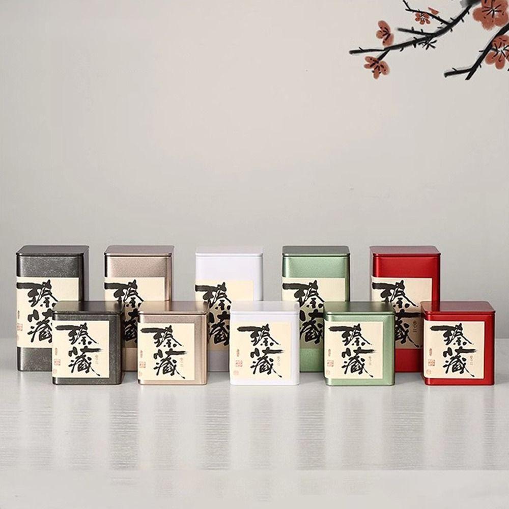 Quadratische Teedose Große Kapazität Kaffeebohnen Aufbewahrungsbox Tragbare Teedose für Zuhause & Reisen