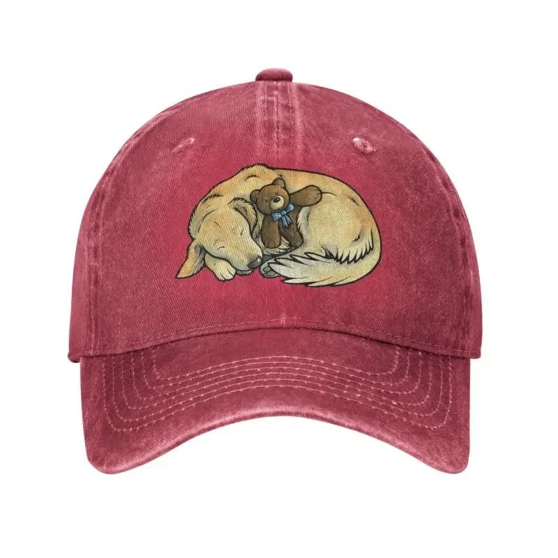 Punk Unisex Cotton Sleeping Golden Retriever Baseball Cap Adult Animal Dog Bear Adjustable Dad Hat Women Men Hip Hop
