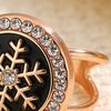 Schal-Ring-Clip für Damen Strass-Hemd-Krawatten-Clips Metall-Schneeflocke Runder Gürtel Seidenschal-Schiebering für Schal Kleid Bekleidungszubehör