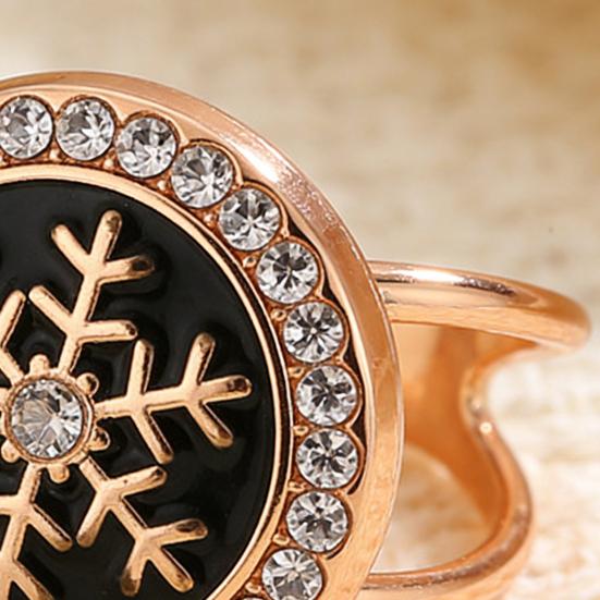 Schal-Ring-Clip für Damen Strass-Hemd-Krawatten-Clips Metall-Schneeflocke Runder Gürtel Seidenschal-Schiebering für Schal Kleid Bekleidungszubehör