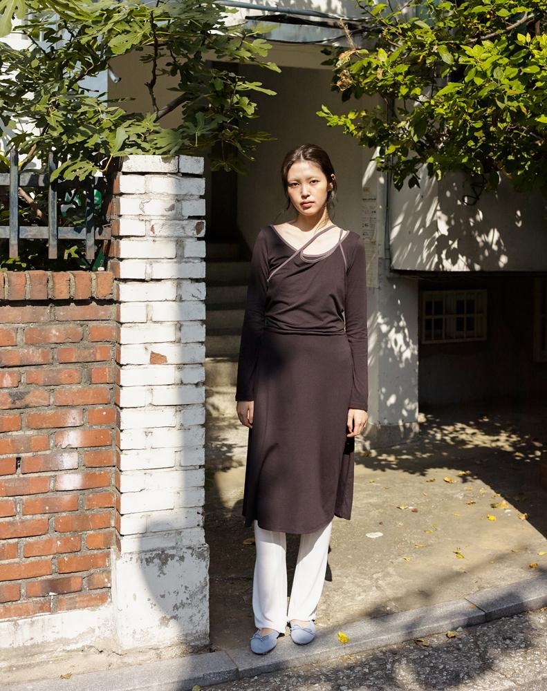 Kyupido Draped Layered Onepiece_Black