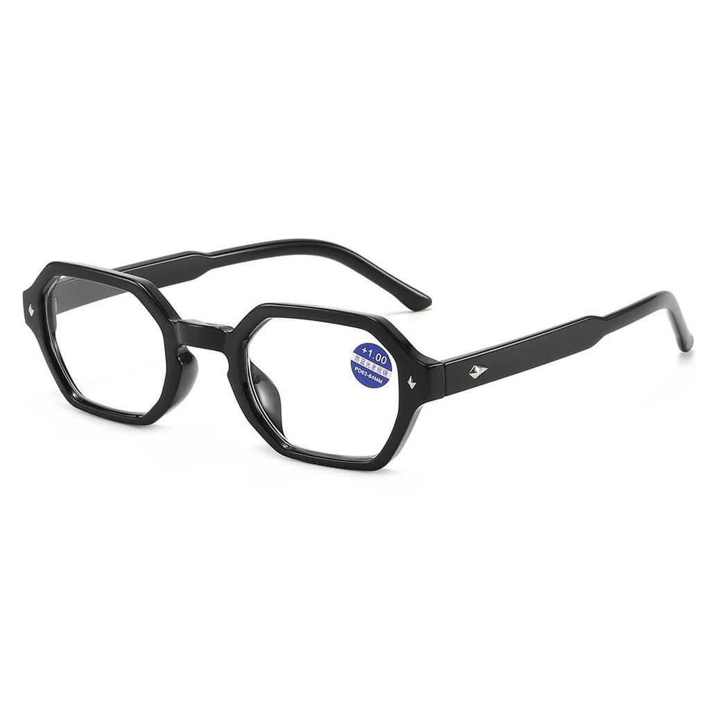 Anti-Blue Light Polygonal Retro Unisex Reading Glasses for Seniors